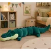 LEAN TOYS Grande coccodrillo peluche mascotte peluche realistico verde 150 cm