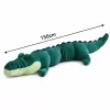 LEAN TOYS Grande coccodrillo peluche mascotte peluche realistico verde 150 cm
