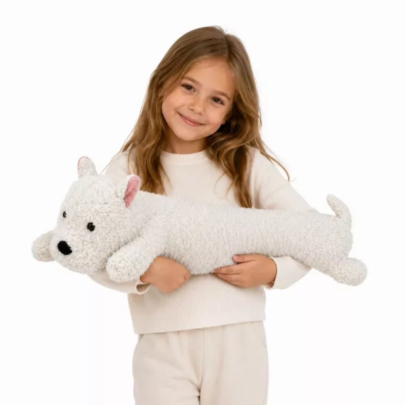 LEAN TOYS grande West Highland Terrier di peluche mascotte bianco 90 cm