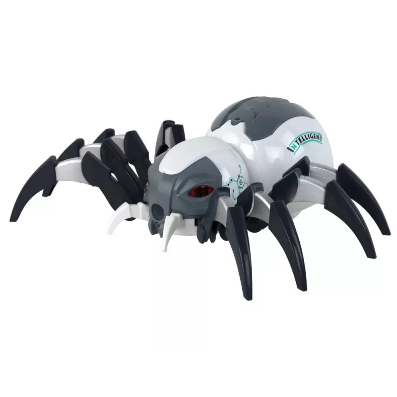 LEAN TOYS Grande ragno RC radiocomandato a batterie, bianco e grigio