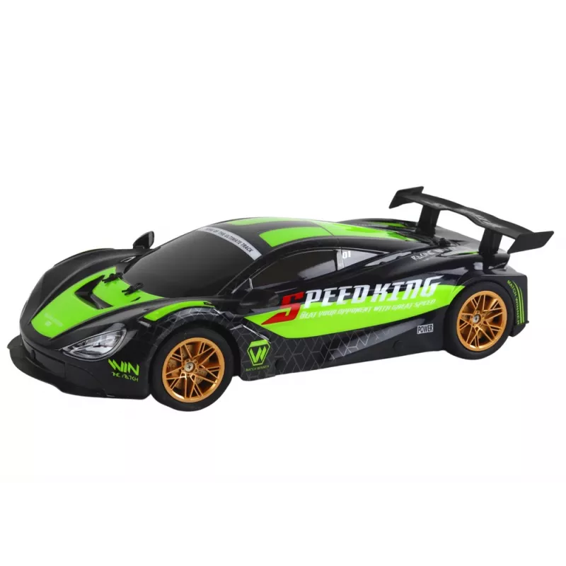 LEAN TOYS Grande auto sportiva radiocomandata 1:10 verde e nera