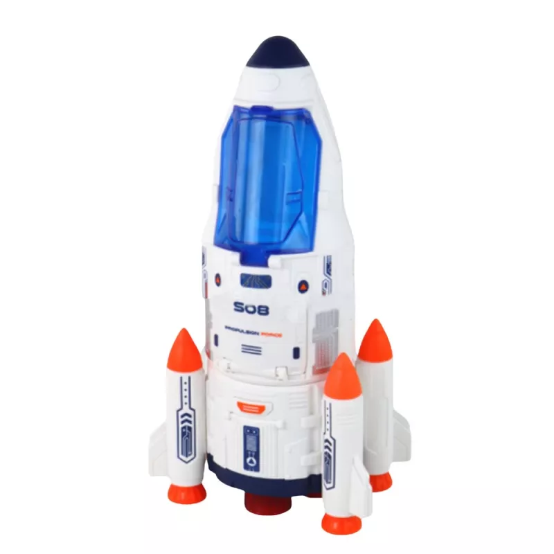 LEAN TOYS Grande set spaziale UFO razzi rover veicoli astronave alieno 8 pezzi