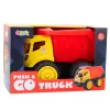 LEAN TOYS grande dumper per bambini veicolo da sabbia rosso-giallo