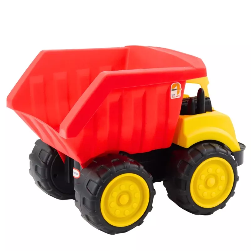 LEAN TOYS grande dumper per bambini veicolo da sabbia rosso-giallo