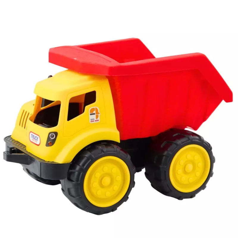 LEAN TOYS grande dumper per bambini veicolo da sabbia rosso-giallo