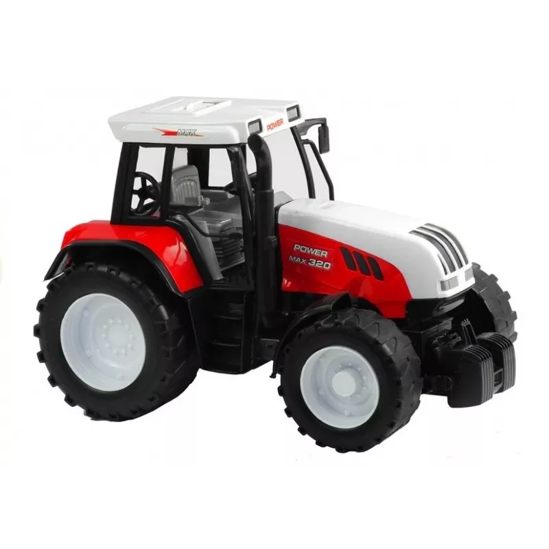 LEAN TOYS grande trattore con rimorchio, macchina agricola, 65 cm