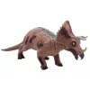 LEAN TOYS Grande figura dinosauro Triceratops con suono 36 cm marrone
