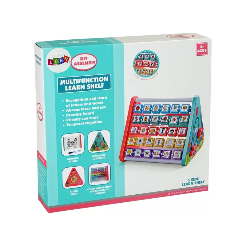LEAN TOYS Scaffale didattico triangolo contatori lettere oggetti animali