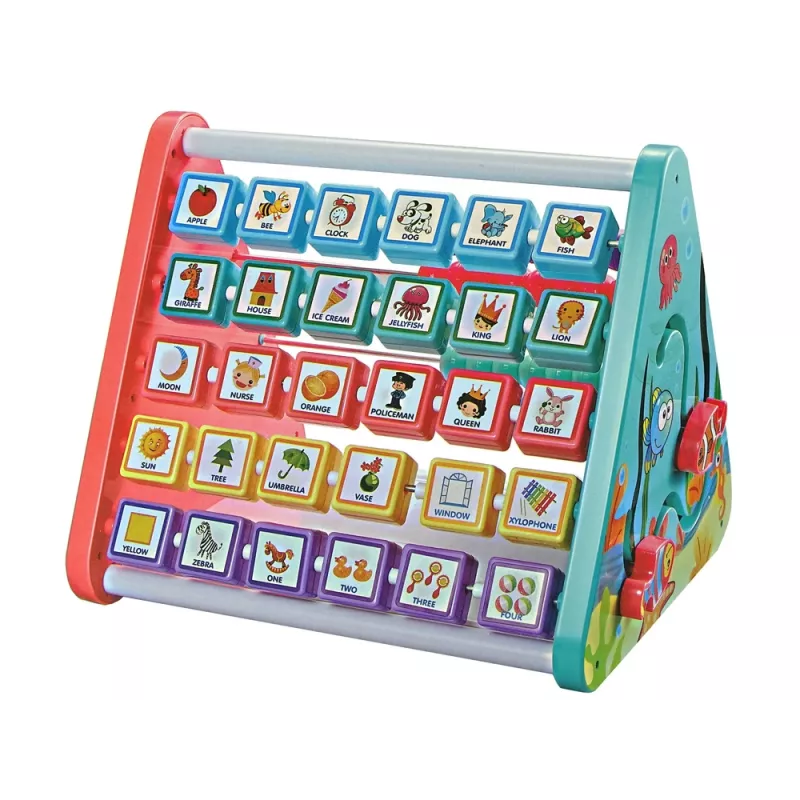 LEAN TOYS Scaffale didattico triangolo contatori lettere oggetti animali