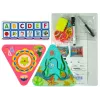 LEAN TOYS Scaffale didattico triangolo contatori lettere oggetti animali