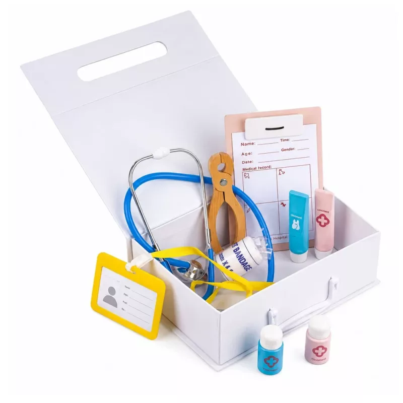 LEAN TOYS Set piccolo dottore - strumenti medici - accessori realistici - 36 pezzi