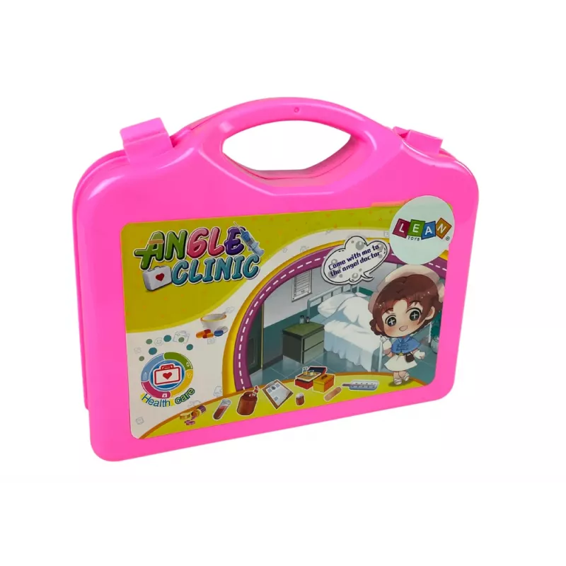 LEAN TOYS piccolo set dottore valigetta rosa stetoscopio