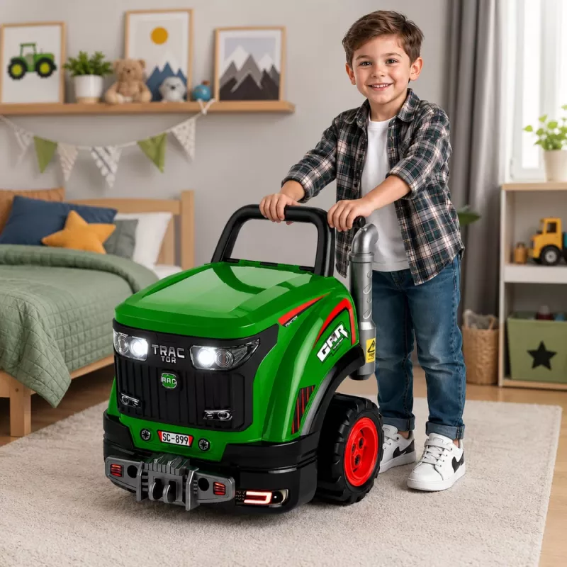 LEAN TOYS Little Handyman trattore smontabile con luci, suoni e vapore