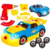 LEAN TOYS Set piccolo meccanico: auto smontata, cacciavite, luci, suoni