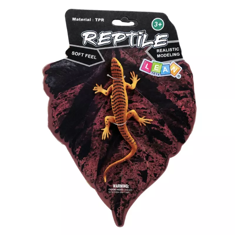 LEAN TOYS Lucertola vivipara Figura in gomma estensibile realistica 12,5 cm