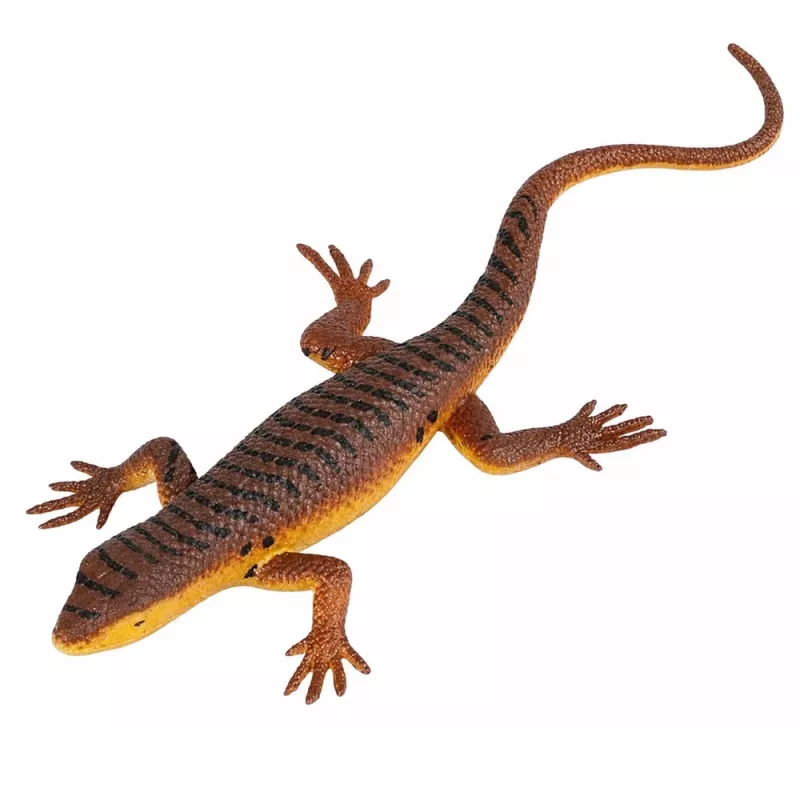 LEAN TOYS Lucertola vivipara Figura in gomma estensibile realistica 12,5 cm