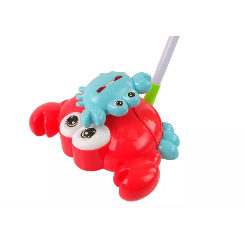 LEAN TOYS Bastone spingitore luminoso granchio rosso musica