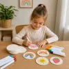 LEAN TOYS Magic 3D carta da disegno fai-da-te dischi di polpa di legno 20 pezzi 6 cm