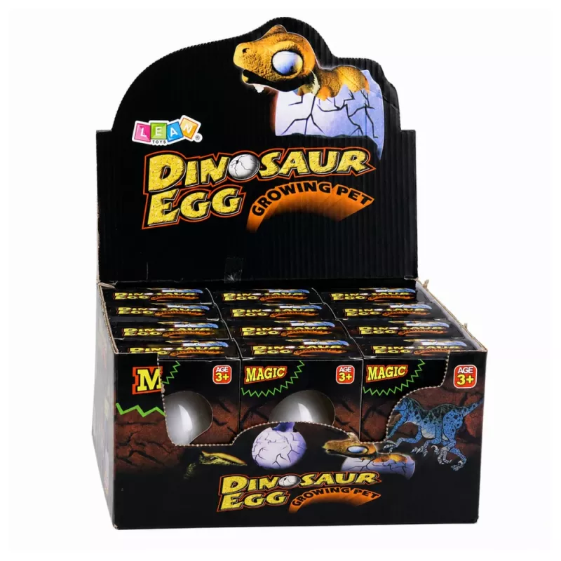 LEAN TOYS Magic Egg Dinosauro che schiude in acqua uovo bianco 6,5 cm