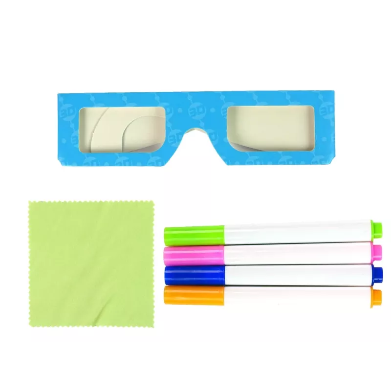 LEAN TOYS Lavagna 3D magica illuminata occhiali blu