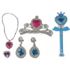 LEAN TOYS Set principesse magiche fiabesche bacchetta interattiva luce suono funzione proiettore di stelle