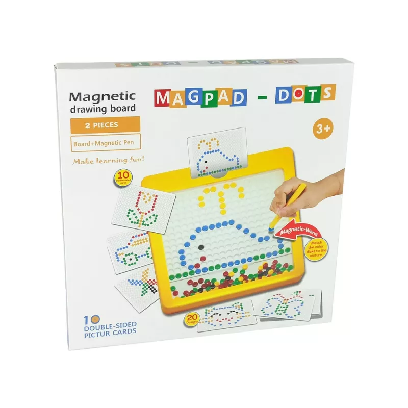 LEAN TOYS Lavagna magnetica 100 perline gialle