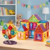 LEAN TOYS set costruzioni magnetiche, 70 pezzi – giocattolo didattico STEM con potenti magneti al neodimio, plastica ABS multicolore, sicuro e durevole per bambini da 3 anni