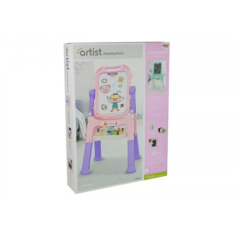 LEAN TOYS Lavagna magnetica blu e rossa con accessori
