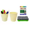 LEAN TOYS Lavagna magnetica blu e rossa con accessori