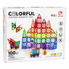 LEAN TOYS blocchi magnetici da costruzione pannelli 3D creativi STEM colorati 100 pezzi