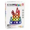 LEAN TOYS Blocchi magnetici da costruzione 3D pannelli creativi STEM colorati 27 pezzi