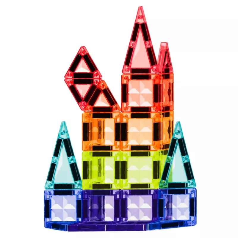 LEAN TOYS Blocchi magnetici da costruzione 3D pannelli creativi STEM colorati 27 pezzi