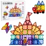 LEAN TOYS mattoncini magnetici piastre 3D creativi STEM colorati 85 pz.
