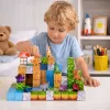 LEAN TOYS Blocchi magnetici da costruzione Cubi Mondo quadrato 3D 114 pezzi
