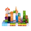 LEAN TOYS Blocchi magnetici da costruzione Cubi Mondo quadrato 3D 114 pezzi