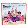 LEAN TOYS Blocchi magnetici da costruzione Castello delle principesse rosa 38 pezzi