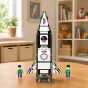 LEAN TOYS blocchi magnetici da costruzione razzo spaziale personaggi 26 pezzi