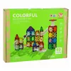 LEAN TOYS Blocchi magnetici da costruzione set binario con palline STEM e dinosauri – 92 pezzi