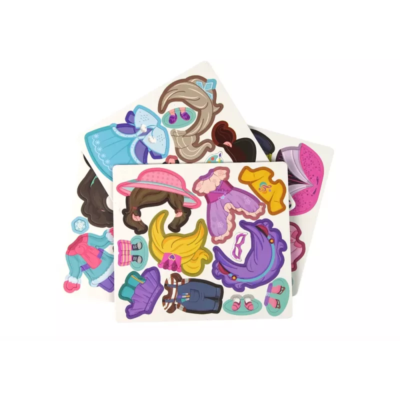 LEAN TOYS Libro puzzle magnetico costumi da travestimento
