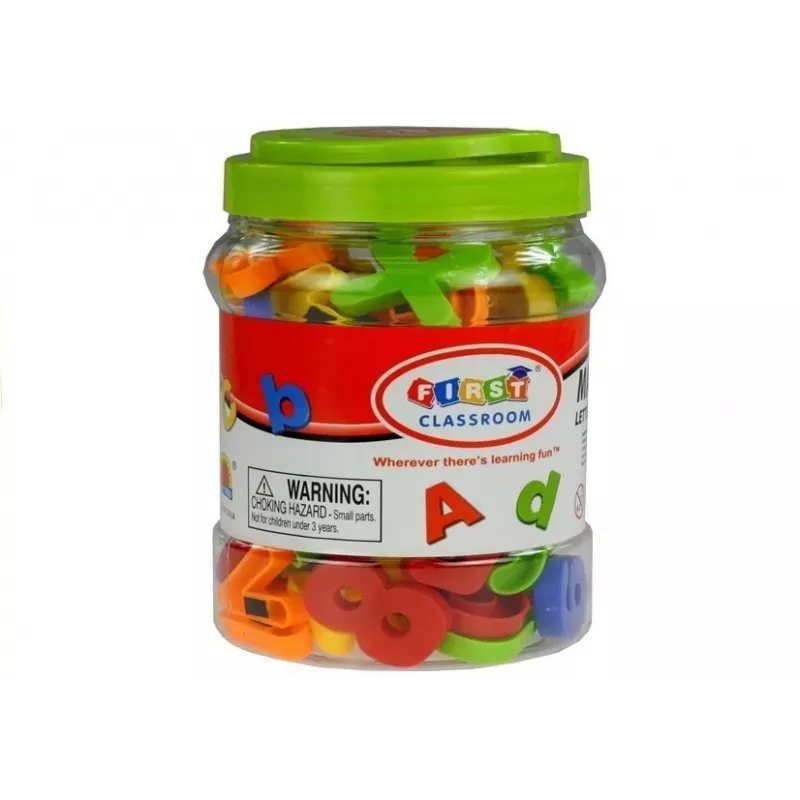 LEAN TOYS Lettere e numeri magnetici in vetro – set alfabeto e matematica da 78 pezzi per bambini dai 3 anni