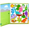 Libro puzzle magnetico LEAN TOYS dinosauri calamite colorate 30 pezzi
