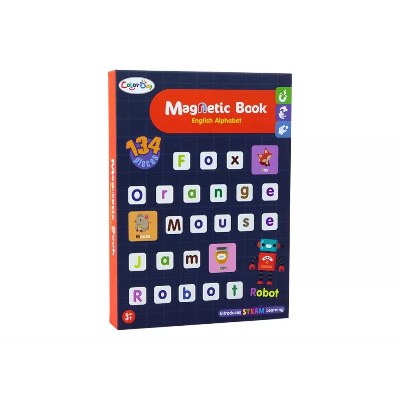 LEAN TOYS Libro puzzle magnetico alfabeto inglese immagini