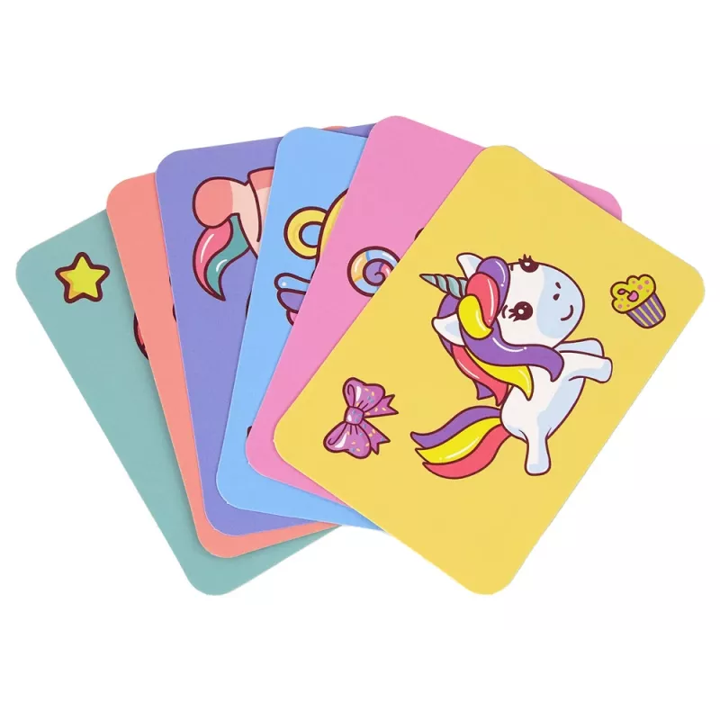 LEAN TOYS Libro puzzle magnetico unicorni puzzle carte
