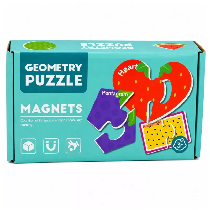 LEAN TOYS Puzzle magnetico frutta educativa 30 pezzi – magneti a forma di frutta per lavagne, whiteboard e frigoriferi