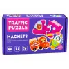 LEAN TOYS Puzzle magnetico veicoli giocattolo educativo set mezzi di trasporto 30 pezzi