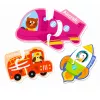LEAN TOYS Puzzle magnetico veicoli giocattolo educativo set mezzi di trasporto 30 pezzi