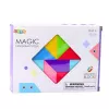 LEAN TOYS Blocchi magnetici Tangram Puzzle colorato set di adesivi 9 pezzi