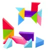 LEAN TOYS Blocchi magnetici Tangram Puzzle colorato set di adesivi 9 pezzi
