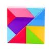LEAN TOYS Blocchi magnetici Tangram Puzzle colorato set di adesivi 9 pezzi