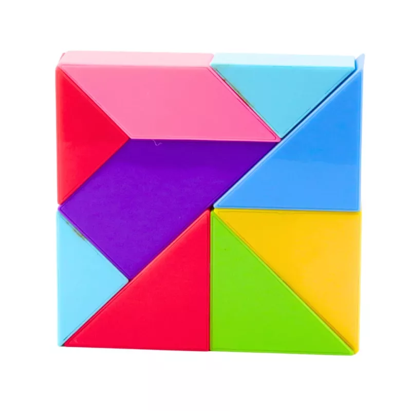 LEAN TOYS Blocchi magnetici Tangram Puzzle colorato set di adesivi 9 pezzi